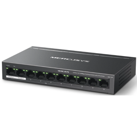 Mercusys MS110P Desktop Switch 10x10/100 + 8-Port PoE+ - Image 2