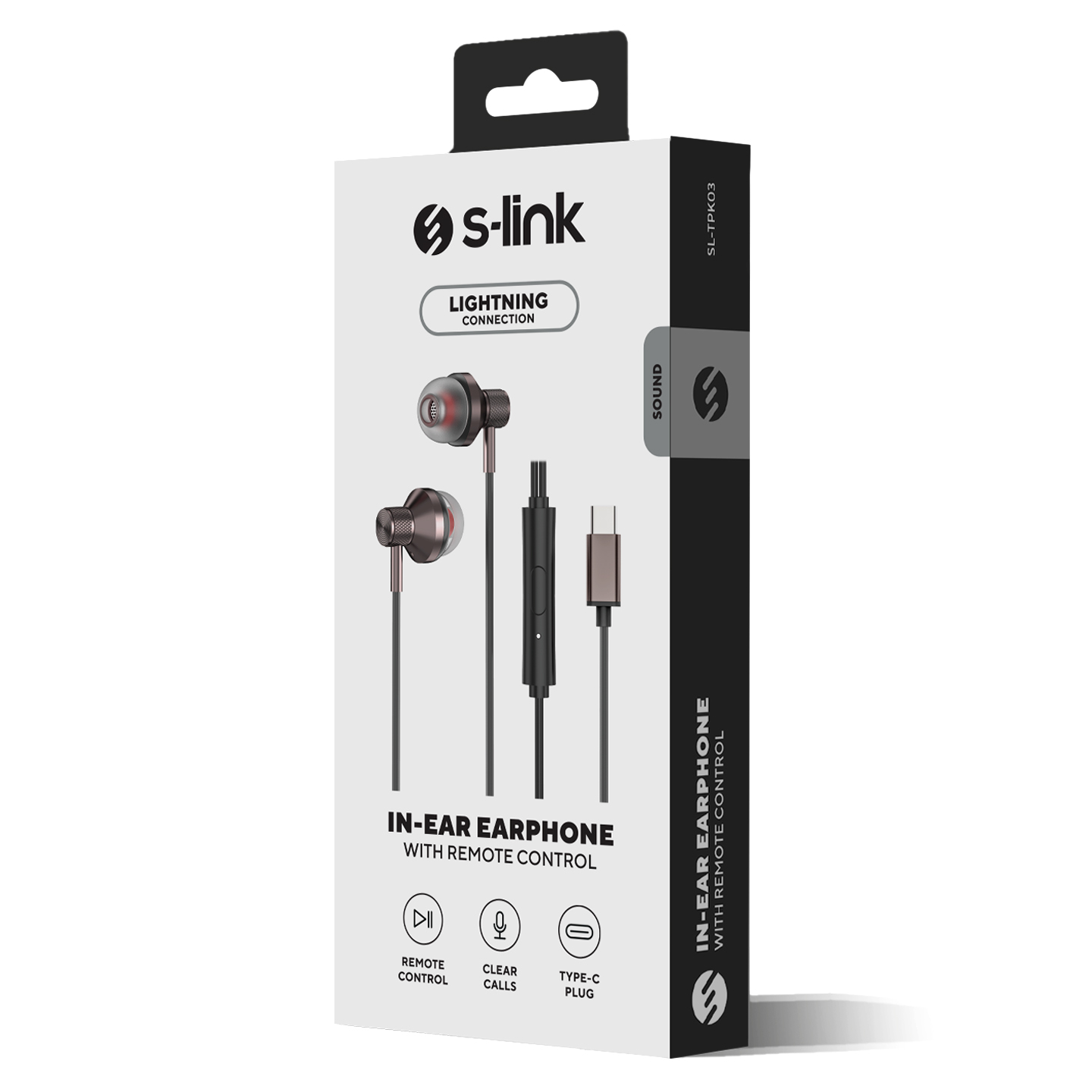 S-Link slušalice sa mikrofonom in-ear USB-C, Type-C, SL-TPK03 black, 39569 - Image 2