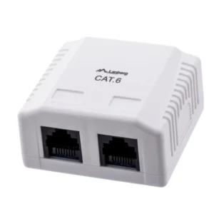 Lanberg outlet box RJ45 OU6-0002-W White