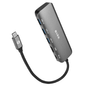 Docking station S-link SWV-USBC030 USB adapter Type-C HDMI 4K 30Hz Gray Metal Type-C to 3*USB3.0 6 in 1 1xPD Charger, 1xUSB-C Adapter, 39876