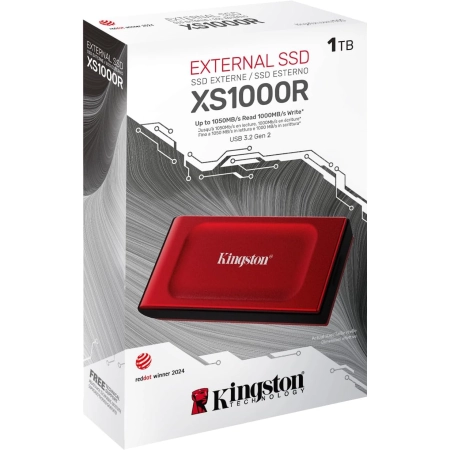 Kingston SSD 1TB External XS1000R Red - Image 2