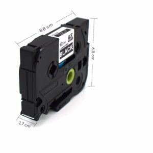 POT TRAKA TZE335 12mm bijelo na crno