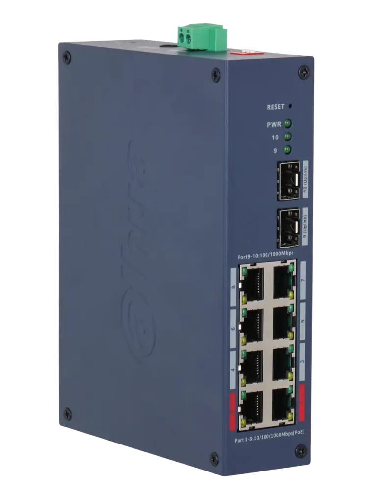 Dahua Gigabit Switch sa 8-Port PoE 10-Port Cloud Managed Indust. CHS4210-8GT-110