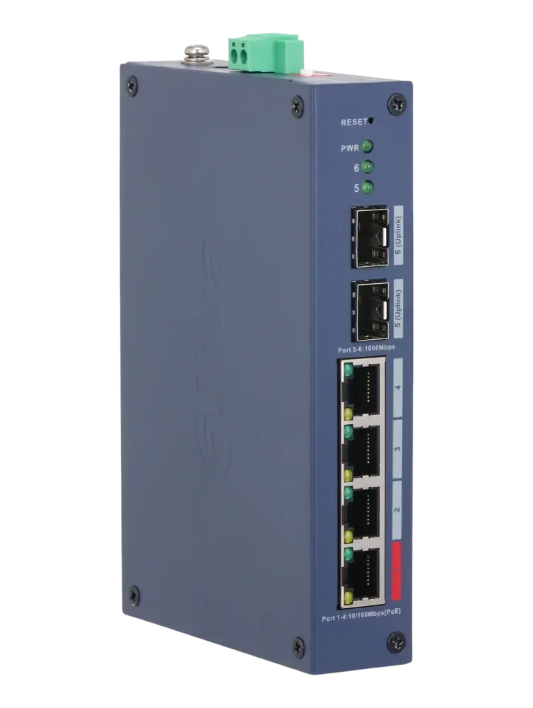 Dahua 6-Port Cloud Managed Hardened Switch with 4-Port PoE CHS4206-4ET-90