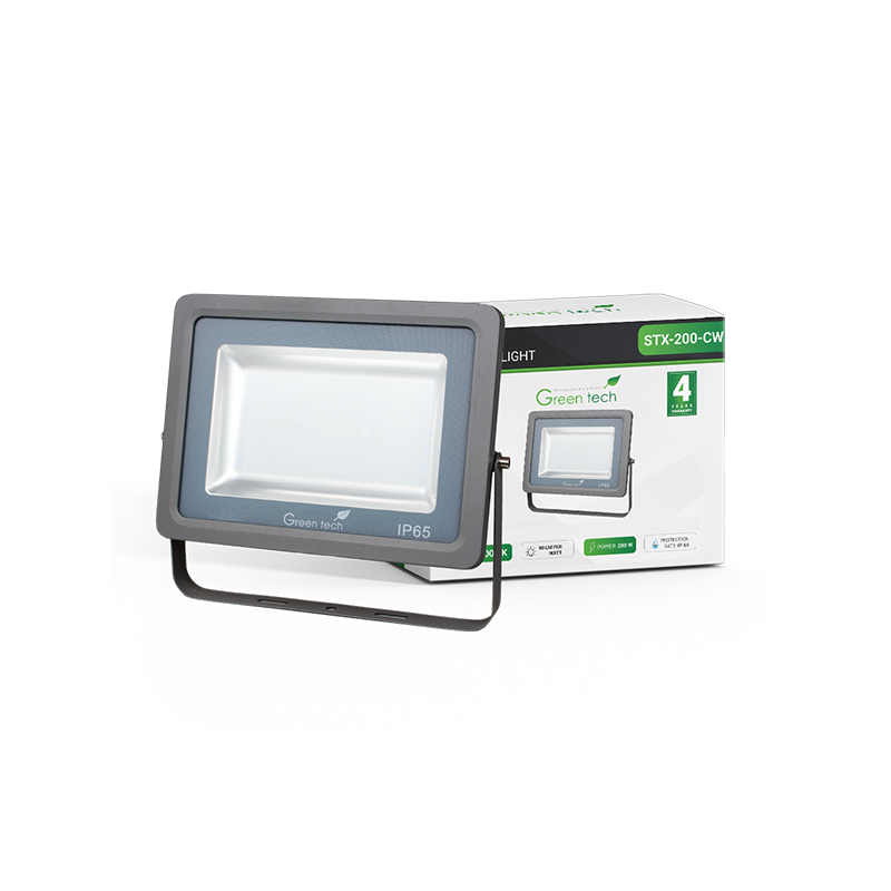 GREEN TECH LED reflektor Green Tech 200W, 6000K, IP65, aluminij - STX-200