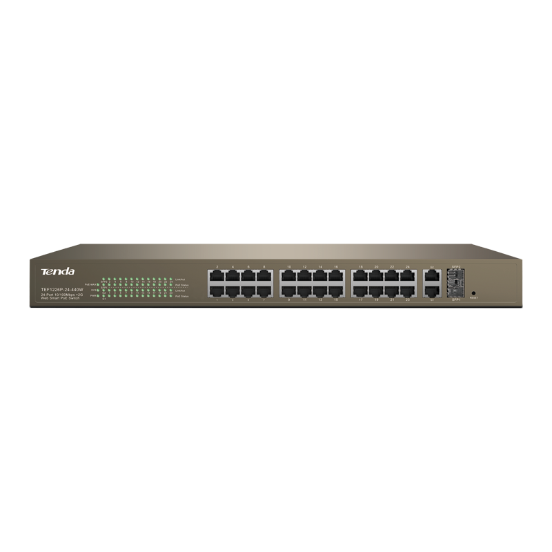 TENDA Tenda Gigabit combo PoE web smart switch TEF1226P-24-440W