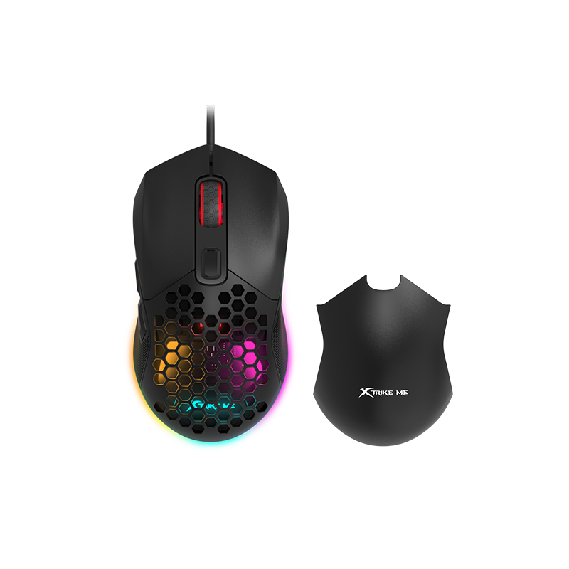 X-trike me Miš X-trike me GM-316 gaming, crni, s dva odvojiva poklopca