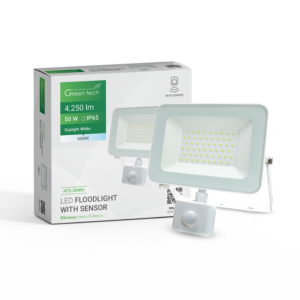 GREEN TECH LED reflektor sa senzorom  Green Tech 4250 lm, 50W, 6500K, IP65, bijeli - AFS-50WH