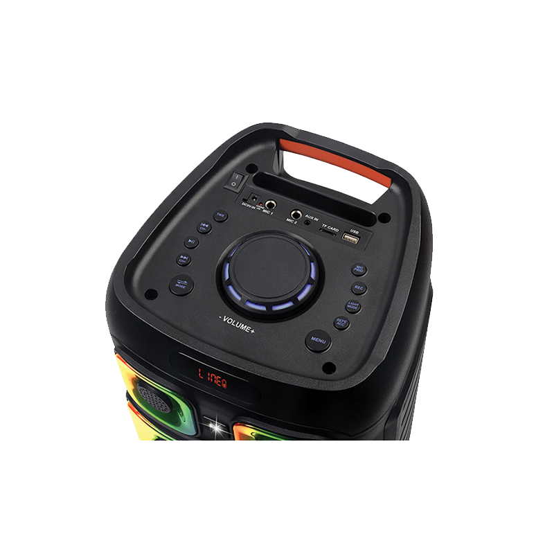 OEM Zvučnik NDR-088 (FM/USB/TF/bluetooth/TWS) 2 x 8" karaoke s wireless mikrofonom - Image 5