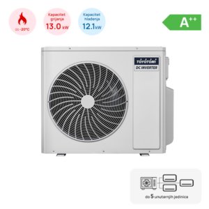 TOYOTOMI Multi split TOYOTOMI vanjska jedinica 12,1kW, 5 izlaza, 5 x 6,35 (1/4") - MULR32-42INV-5