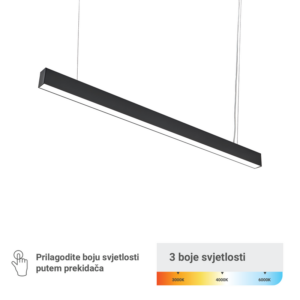 Green Tech 40W crna LED linearna svjetiljka duzine 120cm pod sifrom LL-3370