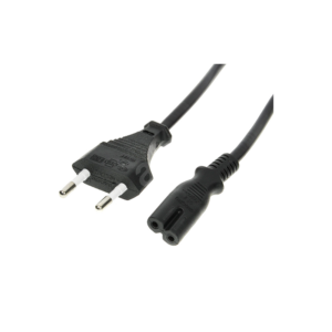 Gigatech 1.5m crni naponski kabal 2PIN sa Europlug i IEC C7 osmica konektorima