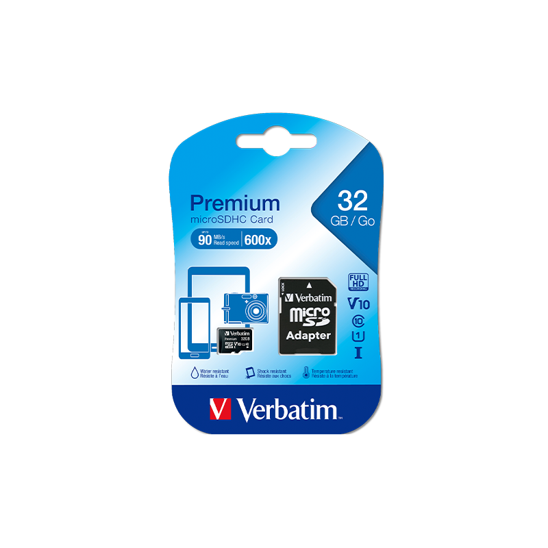 Verbatim Memorijska kartica MicroSDHC Verbatim 32GB, (C10) UHS-I, sa adapterom - 44083 - Image 3