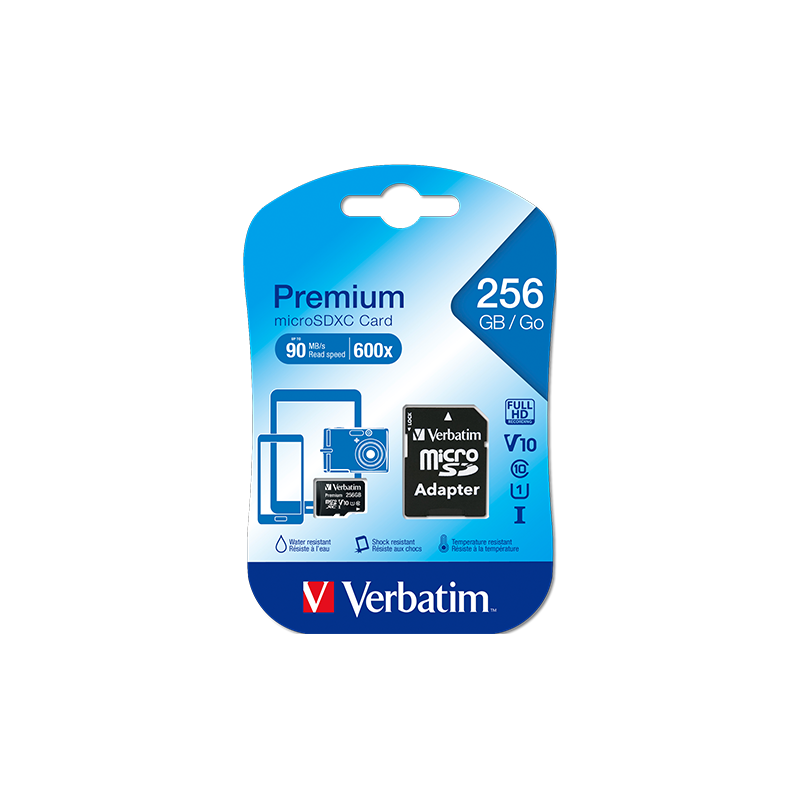 Verbatim MicroSD 256GB Class 10 UHS-I Premium sa Adapterom - Image 3