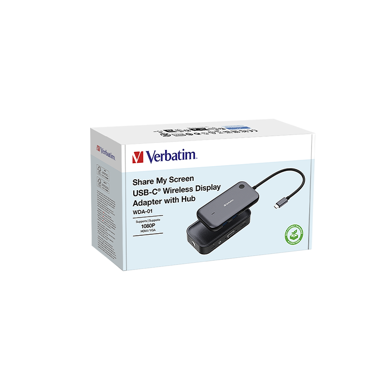 Verbatim Wireless adapter USB-C Verbatim, 1080p, WDA-01 - 32146 - Image 4