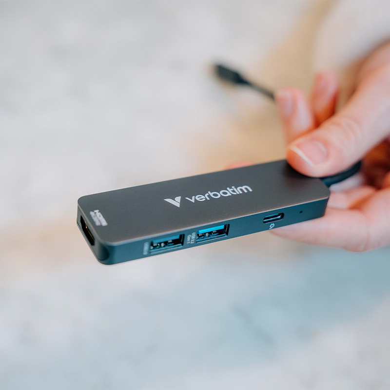Verbatim USB-C multiport hub Verbatim, HDMI, USB-C PD, USB-A, USB-A 3.2 Gen1, Essentials - 32155 - Image 6