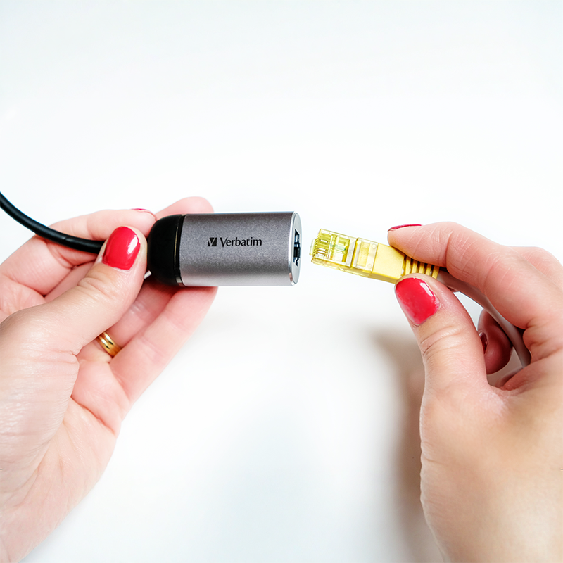 Verbatim Adapter USB-C 3.1 Gen1 na Gigabit Ethernet Verbatim - 49146 - Image 5