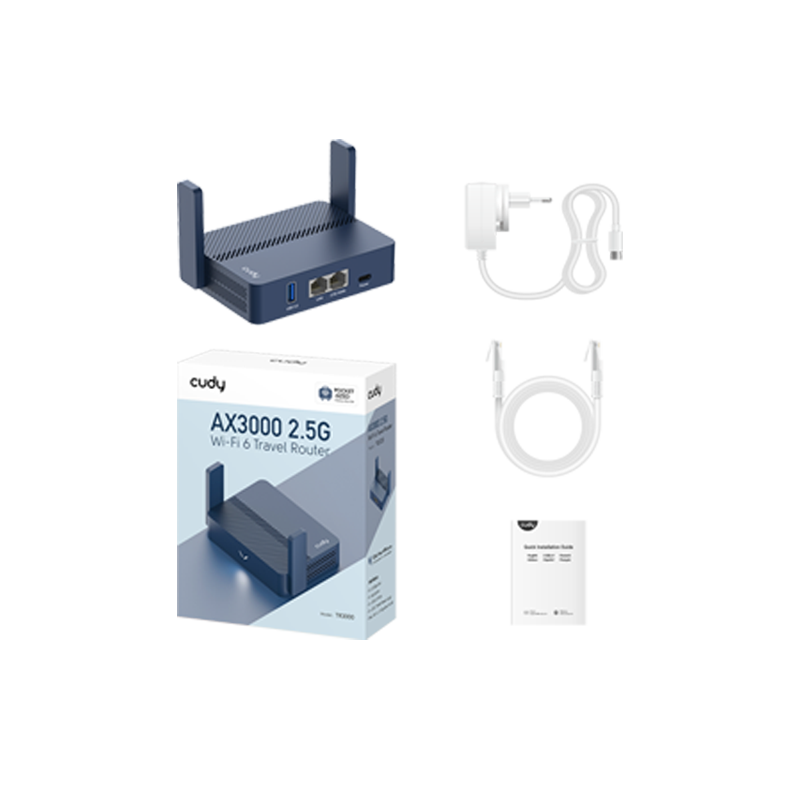 Cudy Wi-Fi 6 router Cudy TR3000, AX 3000 2.5G, sa USB-om, VPN - Image 3