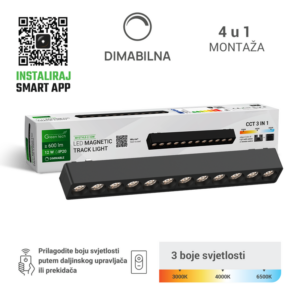 GREEN TECH LED magnetna svjetiljka Green Tech "MYSTYLE" 12W, 3CCT, Dim./ Smart Lamp APP - MYSTYLE-2-12W