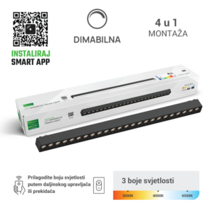 GREEN TECH LED magnetna svjetiljka Green Tech "MYSTYLE" 24W, 3CCT, Dim./ Smart Lamp APP - MYSTYLE-2-24W