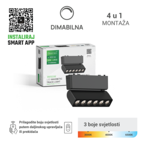 GREEN TECH LED magnetna svjetiljka Green Tech "MYSTYLE" 6W, 3CCT, Dim./ Smart Lamp APP - MYSTYLE-6-6W