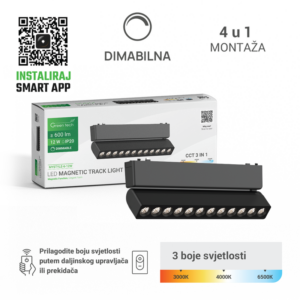 GREEN TECH LED magnetna svjetiljka Green Tech "MYSTYLE" 12W, 3CCT, Dim./ Smart Lamp APP - MYSTYLE-6-12W