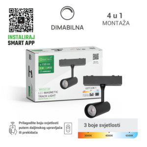 GREEN TECH LED magnetna svjetiljka Green Tech "MYSTYLE" 3W, 3CCT, Dim./ Smart Lamp APP - MYSTYLE-7-3W