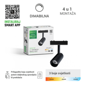 GREEN TECH LED magnetna svjetiljka Green Tech "MYSTYLE" 10W, 3CCT, Dim./ Smart Lamp APP - MYSTYLE-7-10W