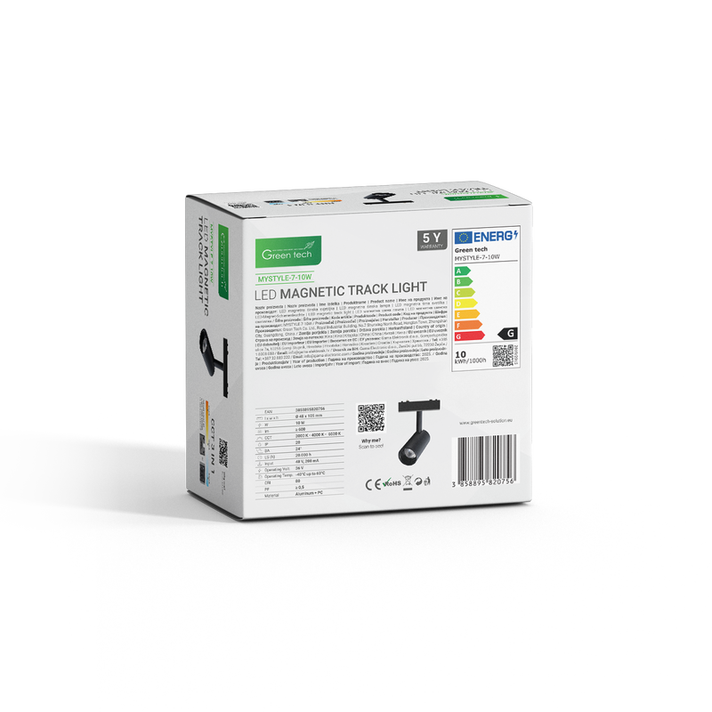 GREEN TECH LED magnetna svjetiljka Green Tech "MYSTYLE" 10W, 3CCT, Dim./ Smart Lamp APP - MYSTYLE-7-10W - Image 4