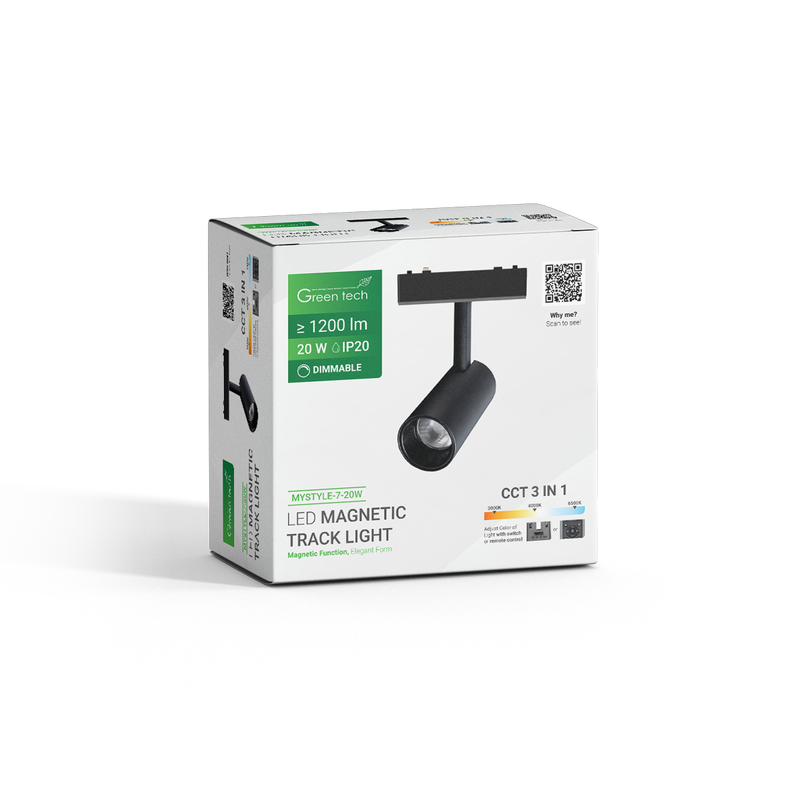 GREEN TECH LED magnetna svjetiljka Green Tech "MYSTYLE" 20W, 3CCT, Dim./ Smart Lamp APP - MYSTYLE-7-20W - Image 3