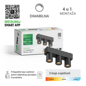 GREEN TECH LED magnetna svjetiljka Green Tech "MYSTYLE" 6W, 3CCT, Dim./ Smart Lamp APP - MYSTYLE-9-6W