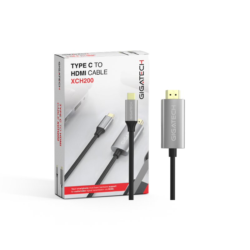 GIGATECH Tip C na HDMI kabel Gigatech XCH200, 2m, crni