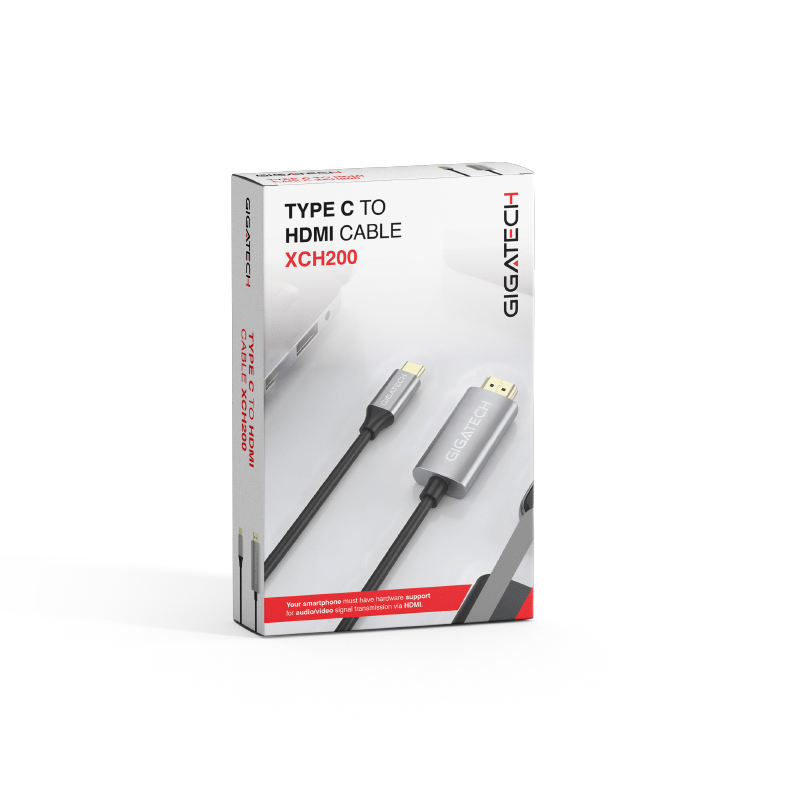 GIGATECH Tip C na HDMI kabel Gigatech XCH200, 2m, crni - Image 3