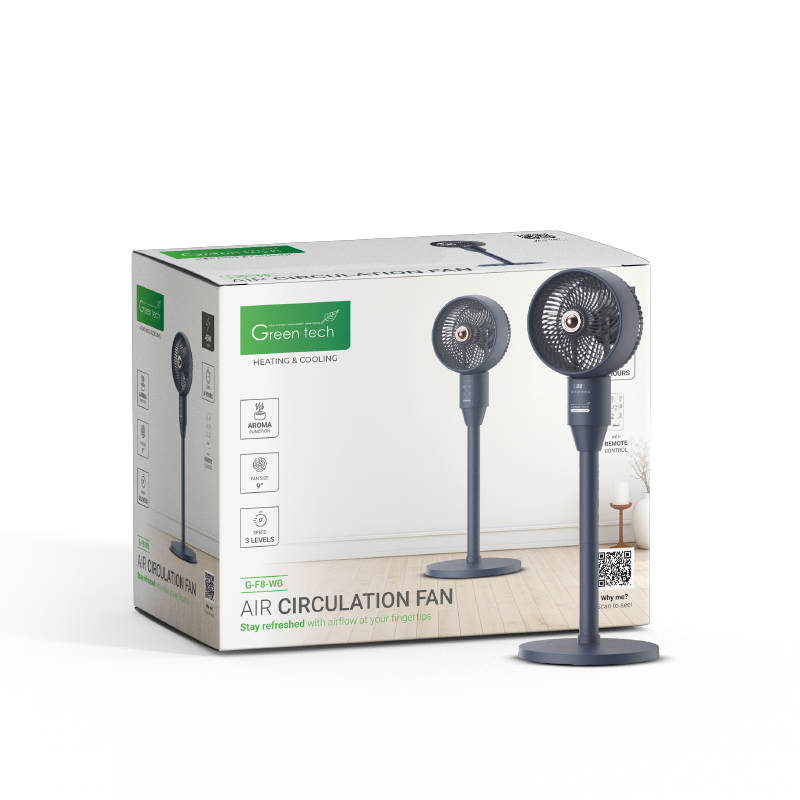 GREEN TECH Ventilator s postoljem Green Tech, 45W, 9", tamno plavi, timer - G-F8-WB - Image 10