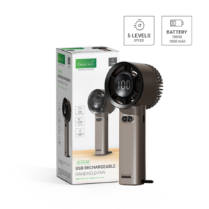 GREEN TECH Prijenosni ventilator Green Tech, 3.6W, smeđi, sa USB punjenjem - HH-F263BR