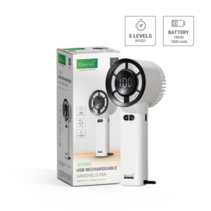 GREEN TECH Prijenosni ventilator Green Tech, 3.6W, bijeli, sa USB punjenjem - HH-F263WH