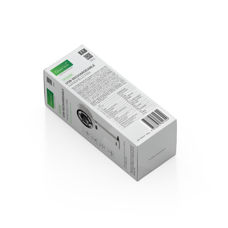 GREEN TECH Prijenosni ventilator Green Tech, 3.6W, bijeli, sa USB punjenjem - HH-F263WH - Image 9