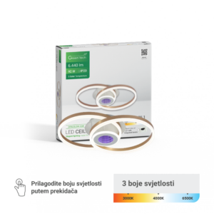 GREEN TECH Stropna dekorativna svjetiljka Green Tech 92W, 3CCT - OPALGLOW-92W