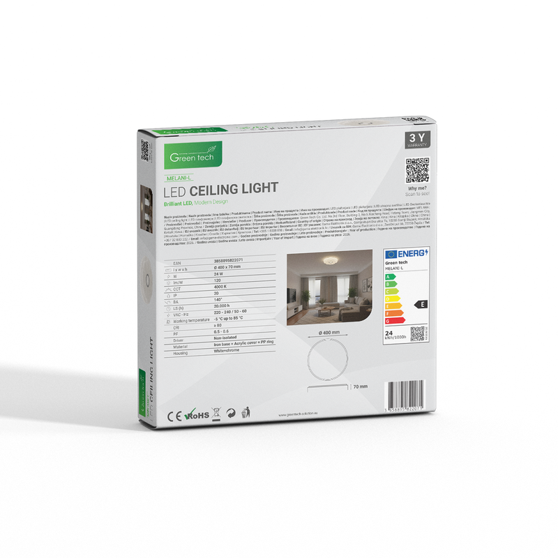 GREEN TECH LED plafonjera Green Tech 24W, 4000K, fi 40cm - MELANI-L - Image 6