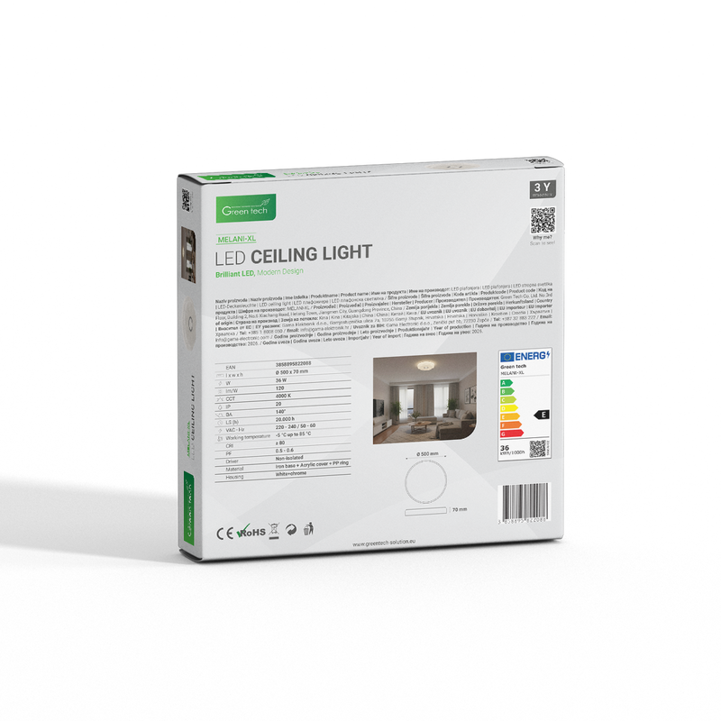 GREEN TECH LED plafonjera Green Tech 36W, 4000K, fi 50cm - MELANI-XL - Image 6