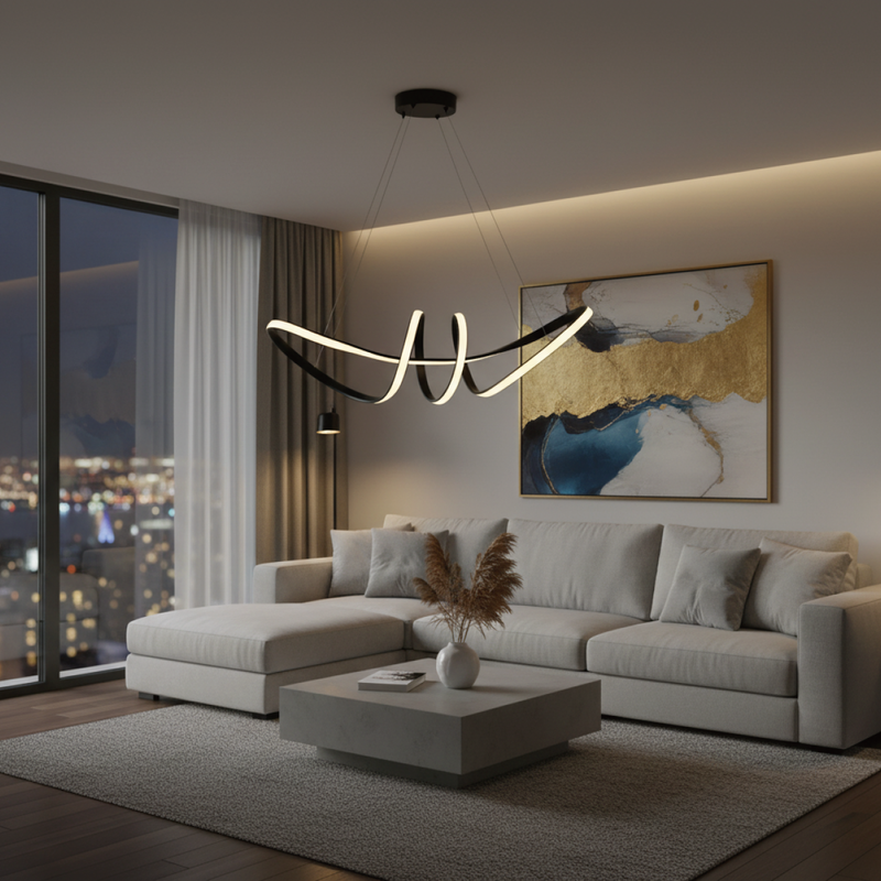 GREEN TECH Smart dekorativna visilica Green Tech 60W, 3CCT, dim, APP + daljinski upravljač - WAVEMOTION - Image 11