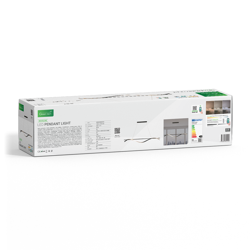 GREEN TECH Smart dekorativna visilica Green Tech 30W, 3CCT, dim, APP + daljinski upravljač - WAVELINE - Image 5
