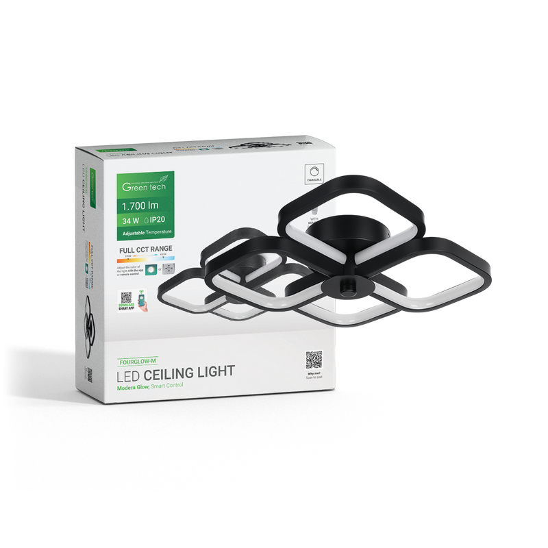 Green Tech Smart Stropna Svjetiljka 34W FOURGLOW-M - Image 2