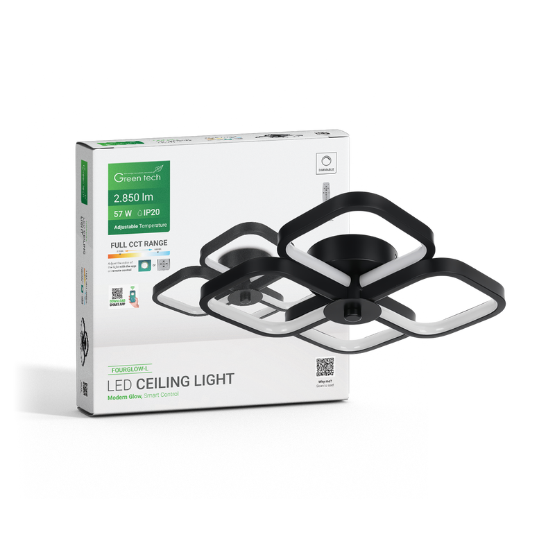 Green Tech Smart Stropna Svjetiljka 57W FOURGLOW-L - Image 2