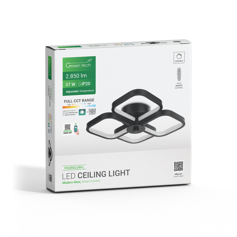 Green Tech Smart Stropna Svjetiljka 57W FOURGLOW-L - Image 4