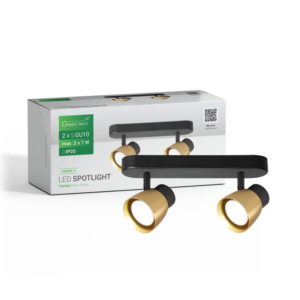 GREEN TECH LED spot svjetiljka Green Tech, GU10 X 2 kom, zlatno crna boja - AMBRE-2