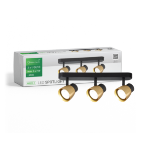 GREEN TECH LED spot svjetiljka Green Tech, GU10 X 3 kom, zlatno crna boja - AMBRE-3