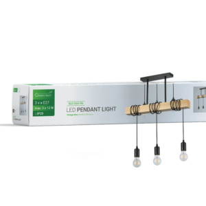 GREEN TECH LED retro vislica Green Tech E27 x 3 kom, drvo + metal - OLD OAK-3W