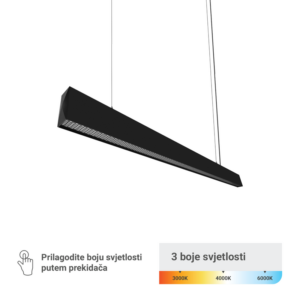 Green Tech 40W crna LED linearna svjetiljka duzine 120cm pod sifrom LL-3880