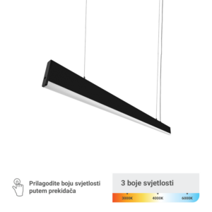 Green Tech 40W crna LED linearna svjetiljka duzine 120cm pod sifrom LL-2280